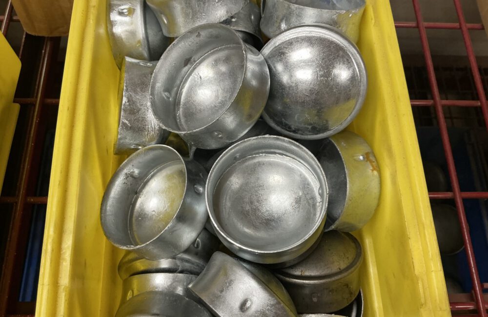 Pressed post caps